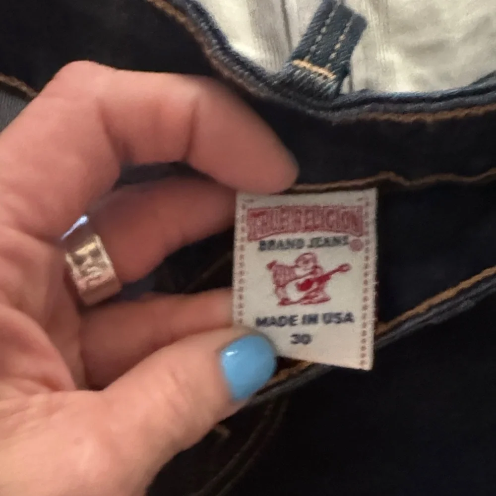 True Religion Dark Blue Jean Shorts - Picture 4 of 6